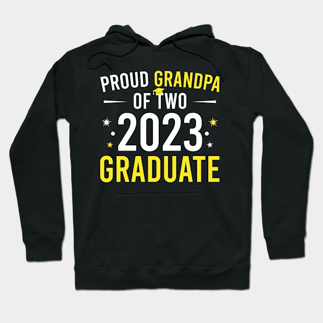 Proud Grandpa Of Two 2023 Graduate, Graduation Gift Hoodie by Justbeperfect